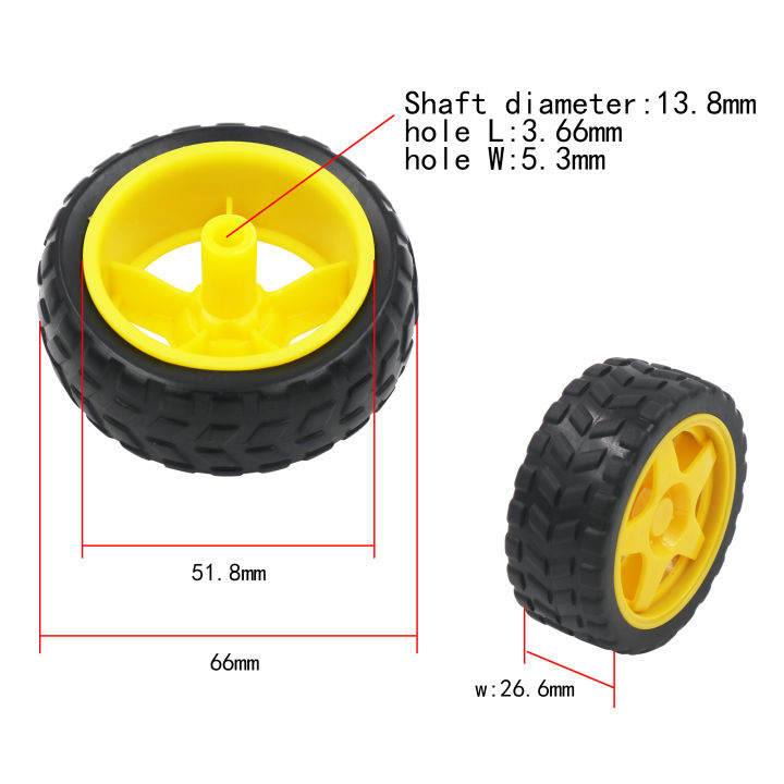 Smart%20Robot%20Car%20Wheel%20Yellow%2065mm%20x%2028mm%20Plastic%20Rubber%20Tire%20Wheels%20for%202WD%204WD%20Arduino%20Car%20-%20Image%204