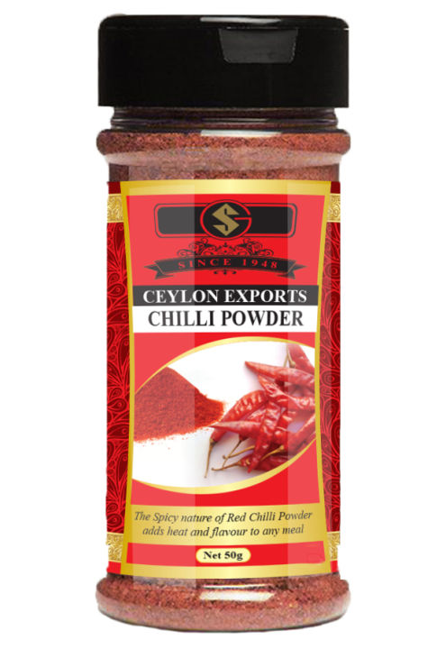 Sri Lankan Chili Powder 50g  packed Shaker Jar