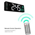 16inch Wall Clock LED Digital Display Large Screen Clock Table Clock Temperature Humidity Clock with Re-mote Control. 