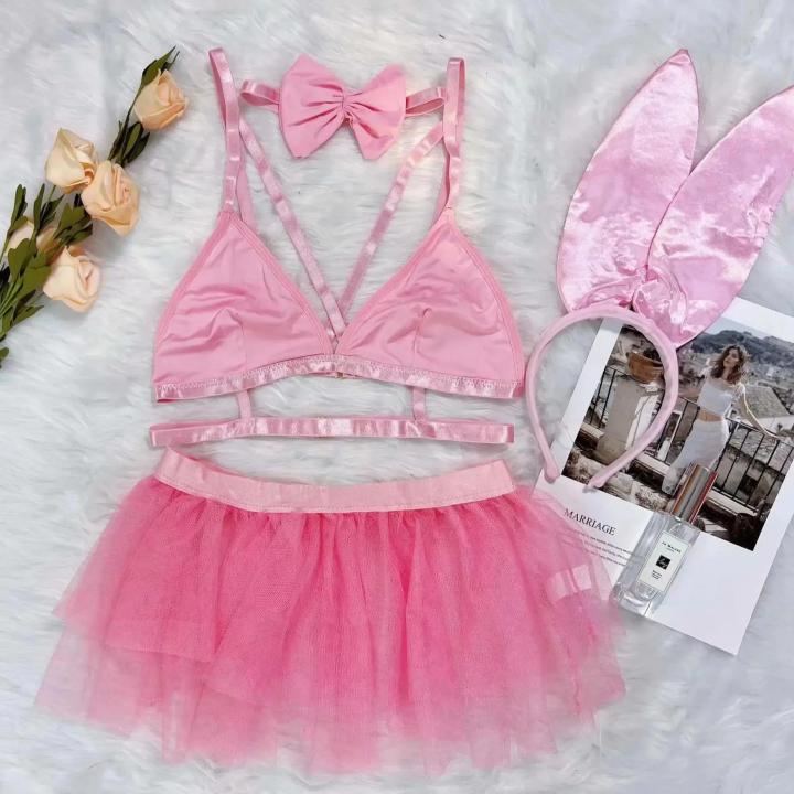 Lingerie%20Set%20Women%20Cosplay%20Bunny%20Girl%20Pink%20Set%20Mesh%20Lace%20lingerie%20Set%20Bodysuit%20Women%20Role%20Play%20Maid%20Costume%20-%20Image%205