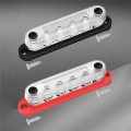 12V Bus Bar 6x5/16Inch (M8) Terminal Studs 12 Volt Power Distribution Block Replacement Accessories with Cover Battery Bus Bar 12V-48V for Auto. 