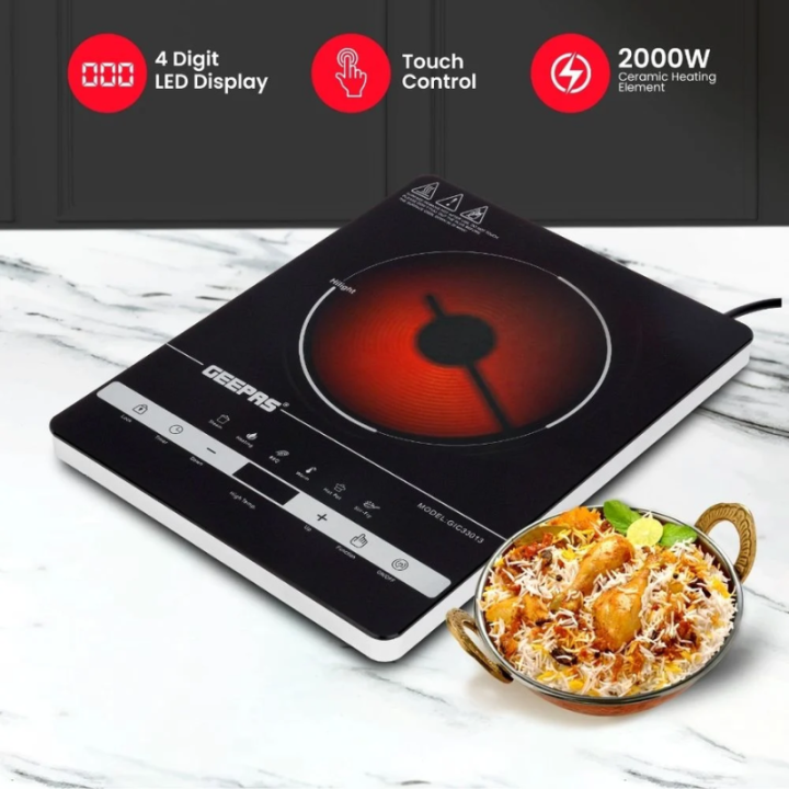 Geepas%204%20Digit%20LED%20Display%20Digital%20Infrared%20Cooker,%20GIC33013%20%7C%208%20Temperature%20Settings%20%7C%203hrs%20Programmable%20Timer%20%7C%202000W%20Ceramic%20Heating%20Element%20-%20Image%205