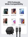UGREEN USB C Charger Plug PD 25W Type C Wall Fast Power Adapter with USB C Cable Compatible with Galaxy S25 Ultra/S24/S23/S22/S21/S20/Note 20/Note 10, iPhone 17 Pro Max/16, iPad Pro Air, iPad Mini. 