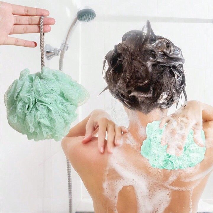 Yizhilian Bath Sponge Shower Loofahs, Large Body Wash Scrubber