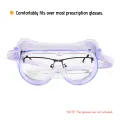 KOGEEK Safety Goggles Adults Adjustable Protective Goggles Eye Protector with Adjustment Straps Splash Impact Resistant Clear Lens Eyewear Use with Prescription Glasses. 