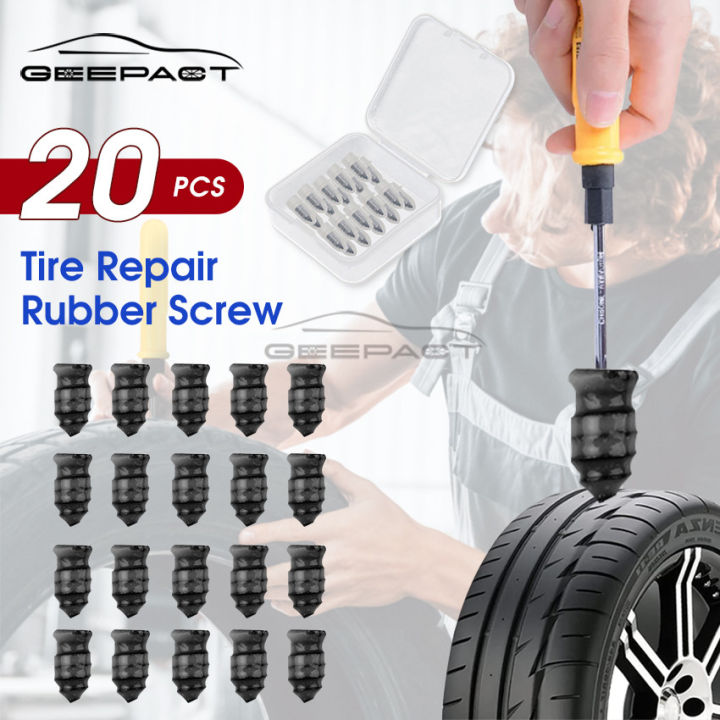 Geepact L Size 20PCS Tire Repair Rubber Screw Nail Vacuum Tyre