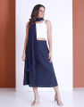 Spring and Summer A-Line Skirt with Back Elastic Waist. 