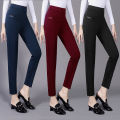 Women hin Pencil  Pants Soft Casual Pants Outer Wear Long Pants rousers High-waisted High Elasticity With Pocket Jogger Pants color:Navy blue  size:M [40-47.5 kg]. 