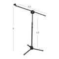 Microphone Stand , Mic Stand Heavy Duty Adjustable Collapsible Tripod Boom Mic Stands with 2 Mic Clip Holders. 