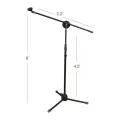Microphone Stand , Mic Stand Heavy Duty Adjustable Collapsible Tripod Boom Mic Stands with 2 Mic Clip Holders. 