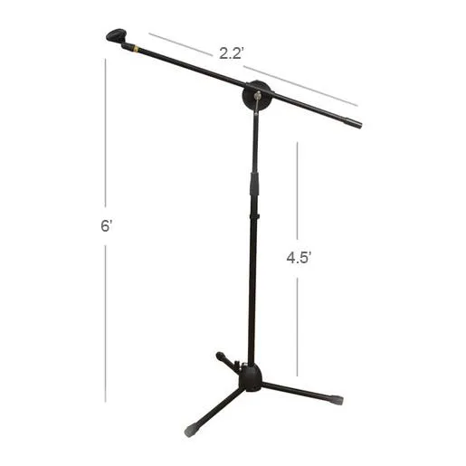 Microphone%20Stand%20,%20Mic%20Stand%20Heavy%20Duty%20Adjustable%20Collapsible%20Tripod%20Boom%20Mic%20Stands%20with%202%20Mic%20Clip%20Holders%20-%20Image%202