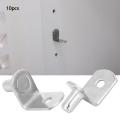 10Pcs Shelf Support Pins Stud Shelves Seperator Fixed Cabinet Furniture Shelf Bracket Wall Mount Support. 
