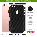 For Iphone 5/5s Skin/Wrap 360 Protection Sheet/ Carbon fiber/ Matte/ Transparent/ Lamination Back And Sides Included Camera Skin. 