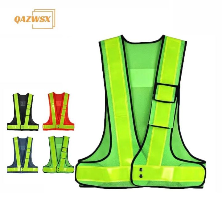 Reflective Vest Fluorescent Yellow Safety Supplies Clothing Luminous ...