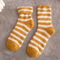 easy cleaning Winter Warm Women Soft Fluffy Stripes Bed Socks cold weather durable soft vogue beauty stretchy for plush + polyester autumn winter early spring stripes practical free size (UK 6-8) most women. 