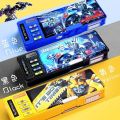 Transformer Stationery Box Boy Elementary School Student Password Lock Automatic Pencil Box Large Capacity Cartoon Multifunctional Pencil Case. 