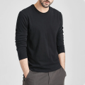Black Long Sleeve Men's T Shirt New Style Material 160GSM. 