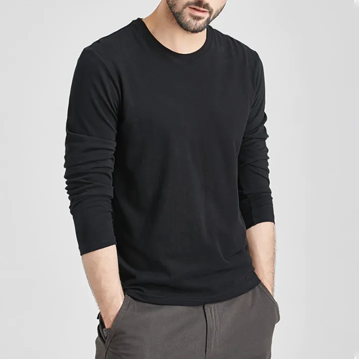 Black%20Long%20Sleeve%20Men's%20T%20Shirt%20New%20Style%20Material%20160GSM%20-%20Image%204