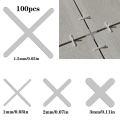 【Miga Plaza】100pcs Tile Spacer Cross Plastic Tiling Ceramic Tilers Plumbers Reuseable Cross Clips Tile Leveling System Tile Locator Gap Tool. 
