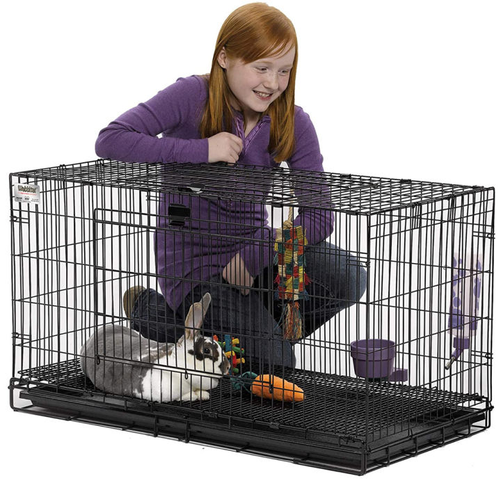 Migeet%20Foldable%20Pet%20Cage%20Cat%20Dog%20Crate%20Folding%20Guinea%20Pig%20Bunny%20Hedgehog%20Cage%20with%20Tray%20for%20Small%20Animals%20-%20Image%203