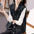 Pocket Waistcoat Spring and Summer Trendy New Women's Vest All-Match Loose Horse Denim Casual Vest plus Size 2024 Clip. 