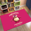 【Miga Plaza】Cartoon Floor Mat Lotso entrance Door Mat Home Decor Carpets For Living Room Cute strawberry bear Doormat lotso bear Carpet For Bedroom anti slip rugs. 