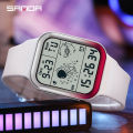 Sanda Fashion Men's Watches 50M Waterproof Sports Casual  Wristwatch for Male Clock Relogios Masculino 6052. 