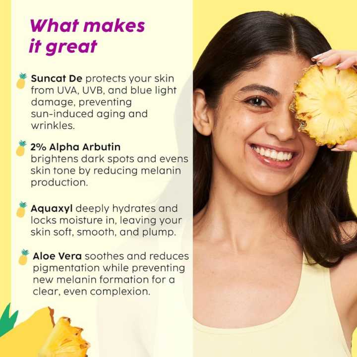 Plix%20Pineapple%20Depigmentation%20Advanced%20Dewy%20Sunscreen%20With%20SPF%2050%20PA++++%2050g%20-%20Image%204