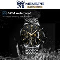MENSPE Men's Quartz Watch True Three Eyes Wristwatch Waterproof Luminous Calendar Clocks Gifts High-grade Fashion True Eye Six Stitches Multi-functional Sports Waterproof Calendar Watch. 
