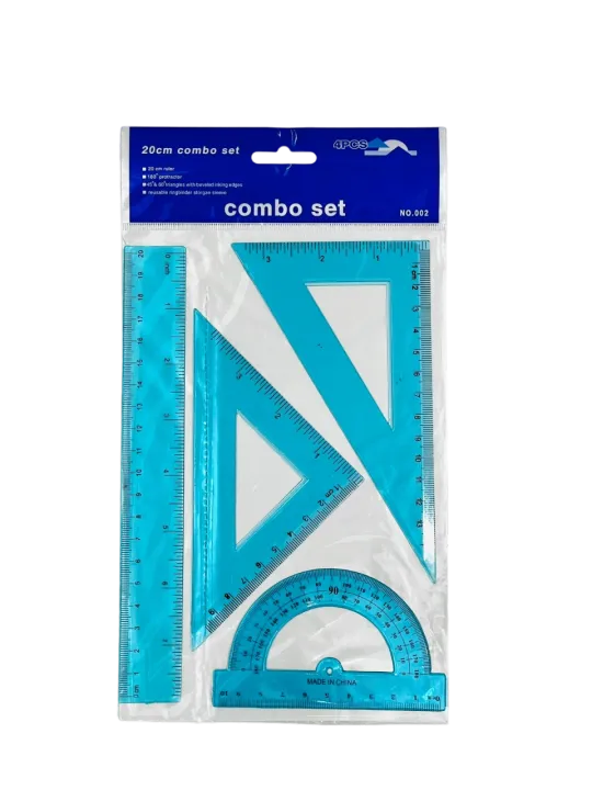 Ruler 4 Pcs Combo Set For School Students & Office Purpose | Daraz.lk