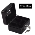 Mini Safe Cash Box Lock Box Metal Security Box with Key Sturdy for Coin Bank Money Bank Portable for Coin Collection. 