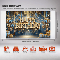 Blue Party Background Balloon Stand Party Banner Glitter Background for Birthday Party Photo Backdrop. 