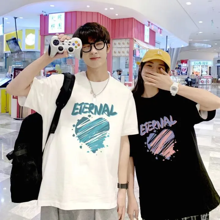 %5B%20Two-piece%20set%20%5D%20Summer%20Couple's%20Short%20Sleeve%20T%20Men's%20and%20Women's%20Summer%20Clothes%202024%20New%20Couple%20Clothes%20ins%20Tide%20-%20Image%207