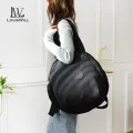 LouisWill Women’s Backpack Shoulders Bag Waterproof Nylon Bag Large Capacity Backpack Round Bag Laptop Backpack Casual Zipper Packs Multiple Pockets For Girls Teens Women’ Fashion. 