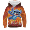 Boys Girls Stitch Hoodies Fashion Casual Long Sleeve Sweatshirts Children Spring Autumn Harajuku Stich Sport Hooded Tops Clothes. 