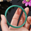 Fashion Natural Fine Round Agate Jade Bangle Glass Imitation Jade Tinker Bracelet for Women. 