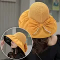 Spring Summer Hat For Women Big Wide Brim Women Bucket Hat Solid Color Foldable UV Protection Outdoor Beach Panama Cap Sun Hats Jessica. 