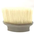 Neck Duster, Soft Hair Barber Brush Neck Duster Professional Hairdressing Powder Storage Styling Dust Cleaning Brush with Black Handle & Yellow Bristles 13cmx13cm. 