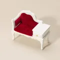 1/12 Mini Furniture Model Wooden Sofa Table with Drawer Cabinet Cute Micro Scene Decoration Craft Simulation Sofa Chair DIY Dollhouse Accessories Children Toy Gift. 