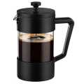 French Press Coffee & Tea Maker 12Oz, Thickened Borosilicate Glass Coffee Press Rust-Free and Dishwasher Safe,Black. 