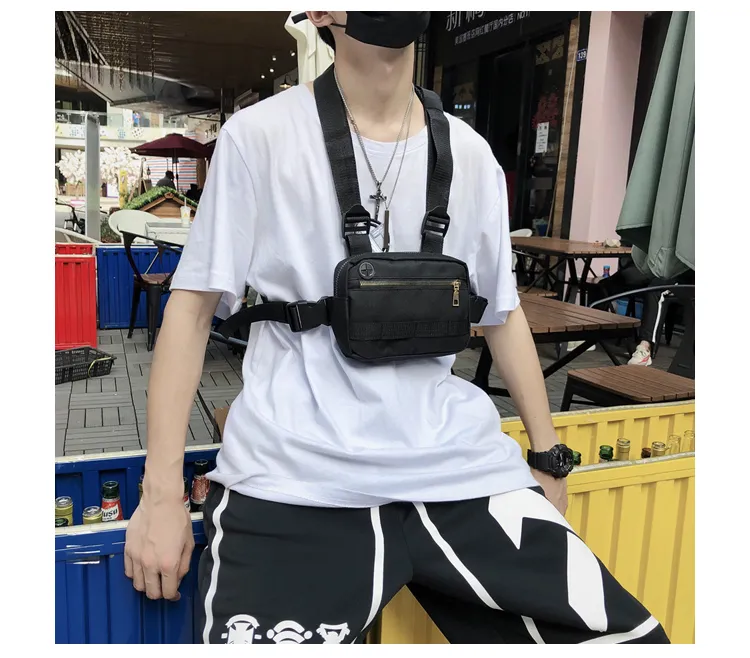 BestGO Freebies Cash on delivery Men Women Fashion Chest Bag Nylon Fashion Chest Rig Bag