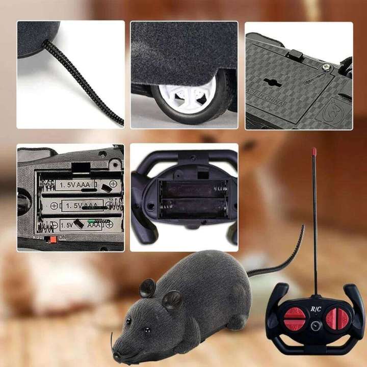 Remote Controlled Electronic Rat for Cats Interactive Fun Play with 4 ...