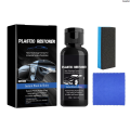 KuejutanPortable 50ml Car Refurbishment Agent Upholstery Rubber Restorer Polishing Agent Revitalizing Coating Kit Restoration Coat Wax For Auto. 