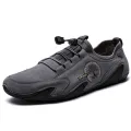 【ALLGOOD】Mr.Y Size 38-48 Men Cow Leather Octopus Loafers Moccasins Shoes Casual Driving Shoes Slip-on Shoes for Men Kasut Lelaki(Beige,Black,Grey). 