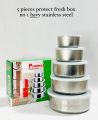 Set of 5 Heavy Stainless Steel Protect Fresh Boxes - Durable and Secure Food Storage Containers. 