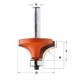 Woodworking router bit beading type 1/4X1/4 corner round over wood edging router bit (6.35mm shank). 