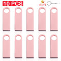 JASTER Metal 10 PCS LOT Mini 2.0 USB Flash Drive 128GB Free Key Ring Memory Stick 64GB Creative Business Gift Pen Drive 32GB 8GB. 