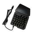 One Handed Keyboard, USB Wired 35 Keys Gaming Keypad for Work. 