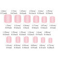 24PCS French False Nails Wearable Waterproof Press On Nail Art Full Coverage Faux Solid Color Nail Tip Accessories Tool Mzea. 