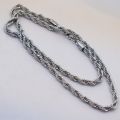 Rope Chain 5MM Stainless Steel Mens Sterlin Necklace Silver Chain for Men Luxury Design Fashion Wedding Engagement Jewelry Gifts Boys High Grade Waterproof Fashion Jewelry Accessories Hip Hop Rock Choker. 